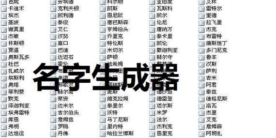姓名自动生成器(小说人设生成器)