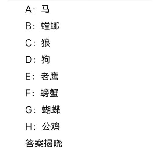 a题第一眼认出什么动物,你就是什么人.