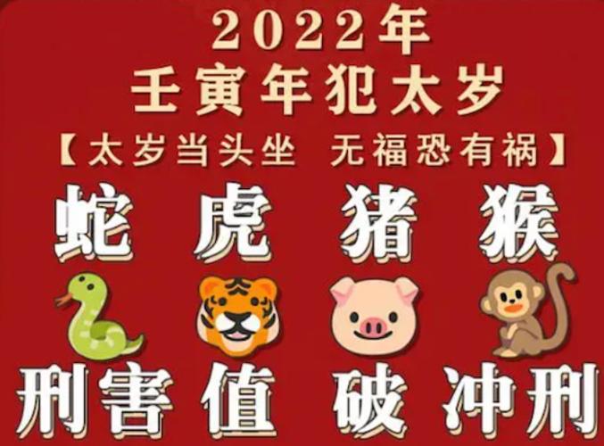2023年犯太岁最凶的四大生肖是属虎,属蛇,属猴,属猪.