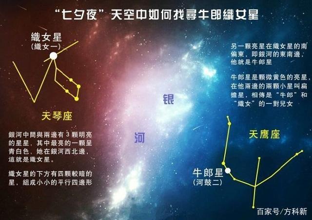 牛郎星与织女星分居在银河系两端.